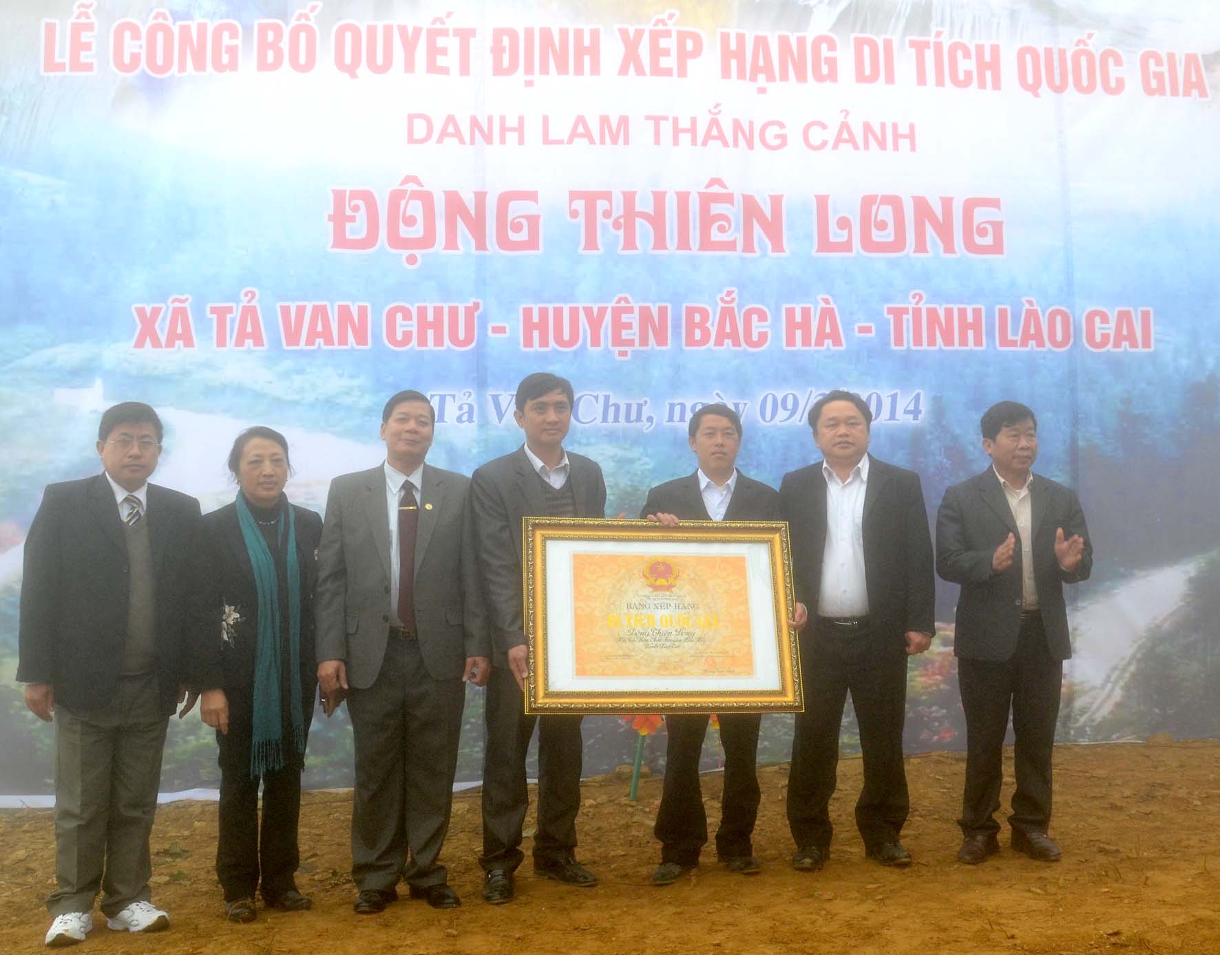 Lào Cai: la grotte de Thien Long reconnue vestige national