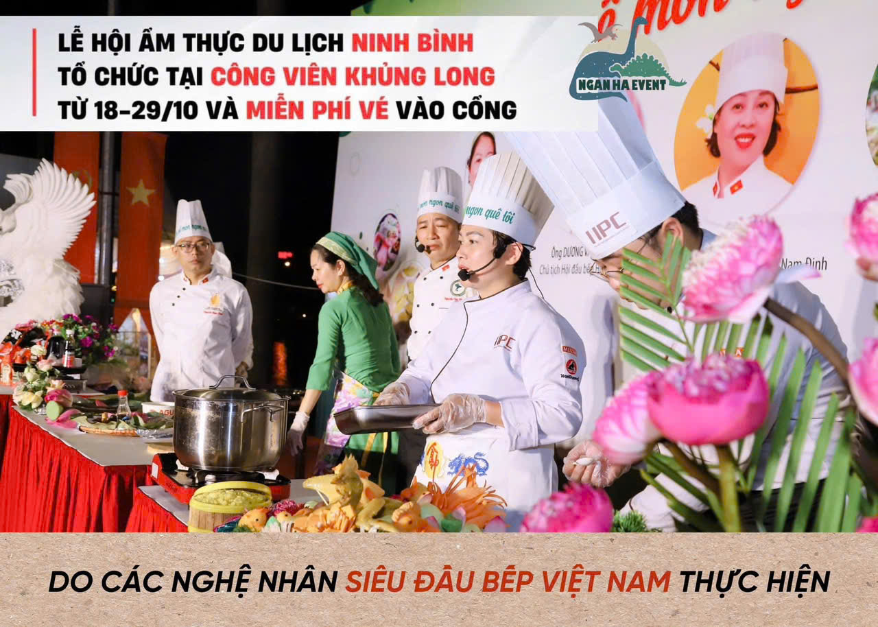 Sự kiện quảng diễn ẩm thực: “Nồi riêu cua Cà Ra khổng lồ” tại công viên Khủng Long – Ninh Bình